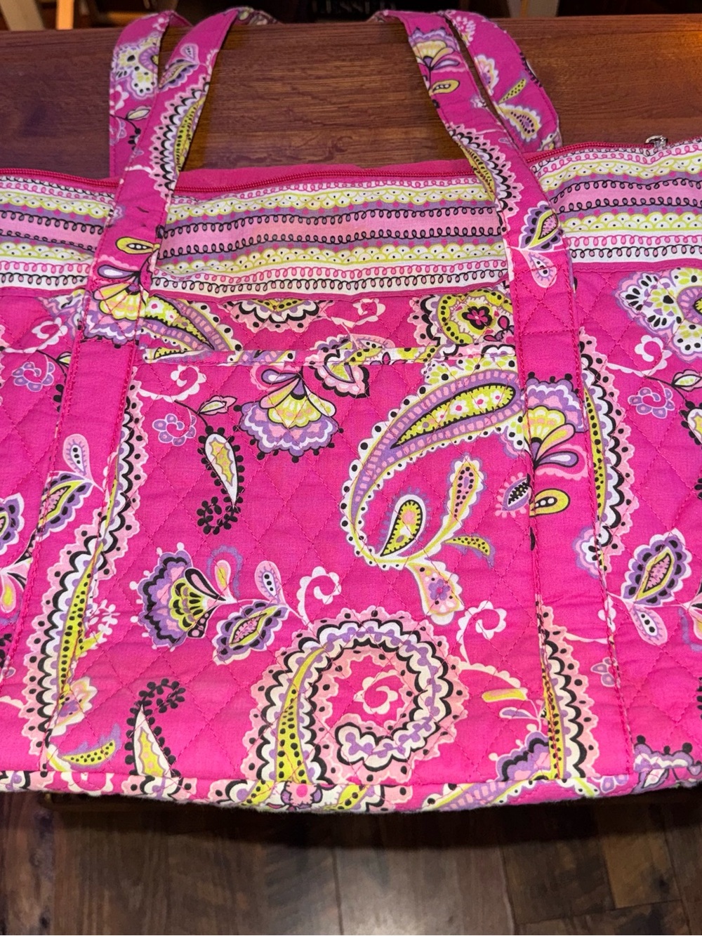 Quilted Pink Paisley Tote Bag - Stylish Everyday Carry